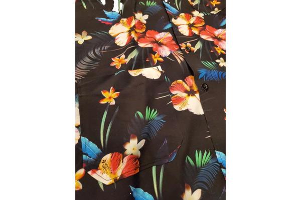 Engineered Garments Floral Camp Shirt - Black Tropical | Garmentory