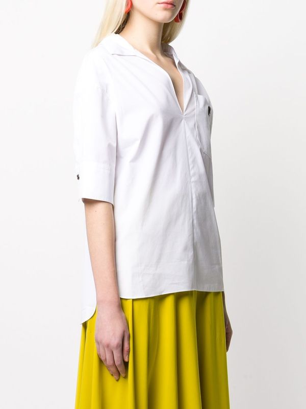 MARNI Lily Cotton Poplin Blouse - White MARNI Lily Cotton Poplin Blouse - White