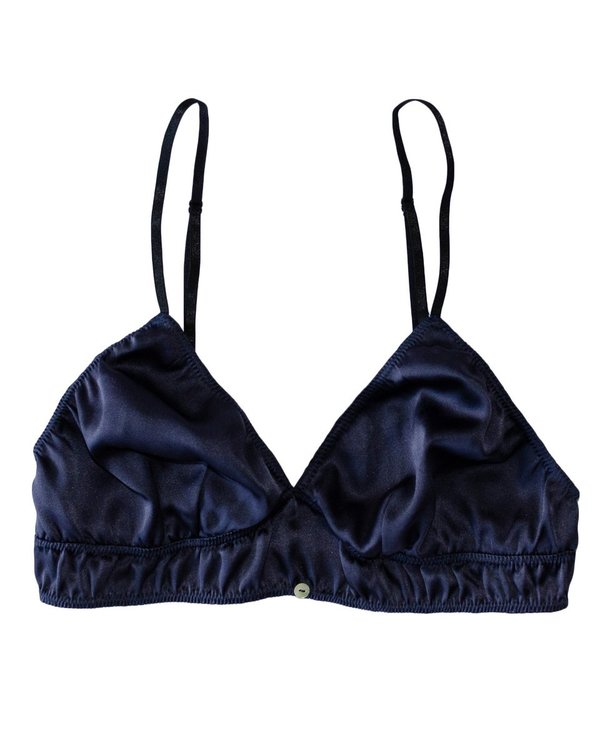 Botanica Workshop Stretch Silk Vina Bralette - Midnight Botanica Workshop Stretch Silk Vina Bralette - Midnight
