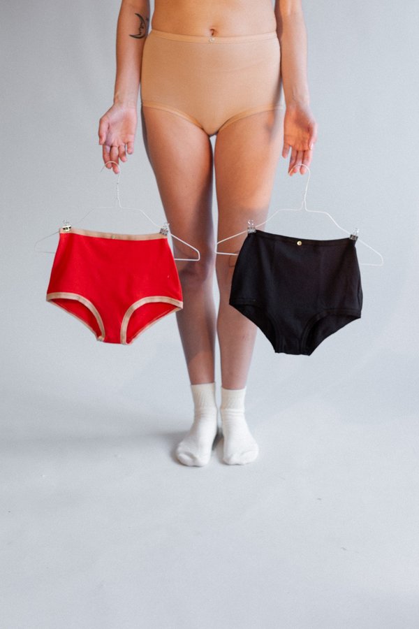 Botanica Workshop Organic Cotton Astra Hi-Waist Brief Multi Pack of 3 - Scarlet/Black/Petal Botanica Workshop Organic Cotton Astra Hi-Waist Brief Multi Pack of 3 - Scarlet/Black/Petal