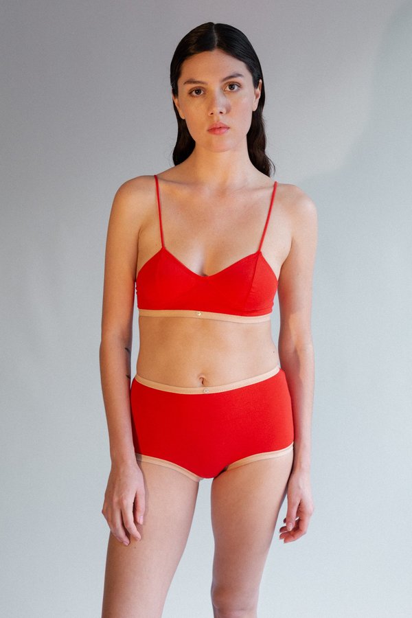 Botanica Workshop Organic Cotton Astra Hi-Waist Brief Multi Pack of 3 - Scarlet/Black/Petal Botanica Workshop Organic Cotton Astra Hi-Waist Brief Multi Pack of 3 - Scarlet/Black/Petal