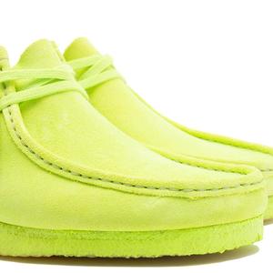 Clarks Originals Wallabee Suede Shoes - Lime Clarks Originals Wallabee Suede Shoes - Lime