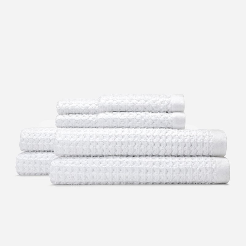 Slowtide Guild Waffle Four Piece Bundle Towel - White Slowtide Guild Waffle Four Piece Bundle Towel - White