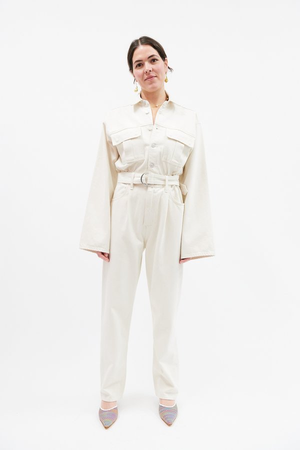 AGOLDE Paper Tatum Jumpsuit Paper Natural White on Garmentory