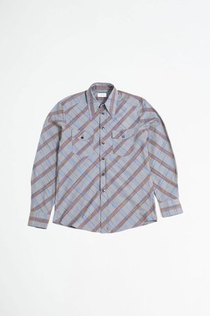 Lemaire Western Shirt - Grey Check | Garmentory