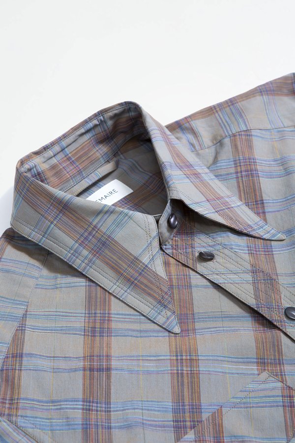 Lemaire Western Shirt - Grey Check | Garmentory