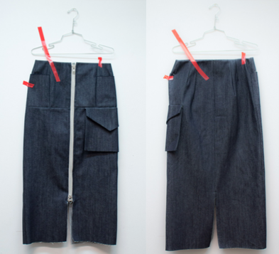 Alexa Stark denim envelope skirt Alexa Stark denim envelope skirt