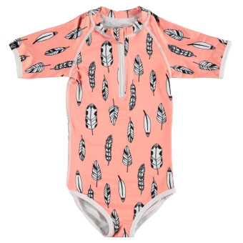 Beach & Bandits Flamingo Feather Short Arms Suit Beach & Bandits Flamingo Feather Short Arms Suit