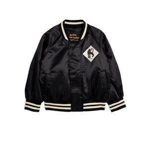 アウター MINI RODINI SATIN PANTHER BOMBER JACKET kids mini rodini panther baseball jacket - red | Garmentory