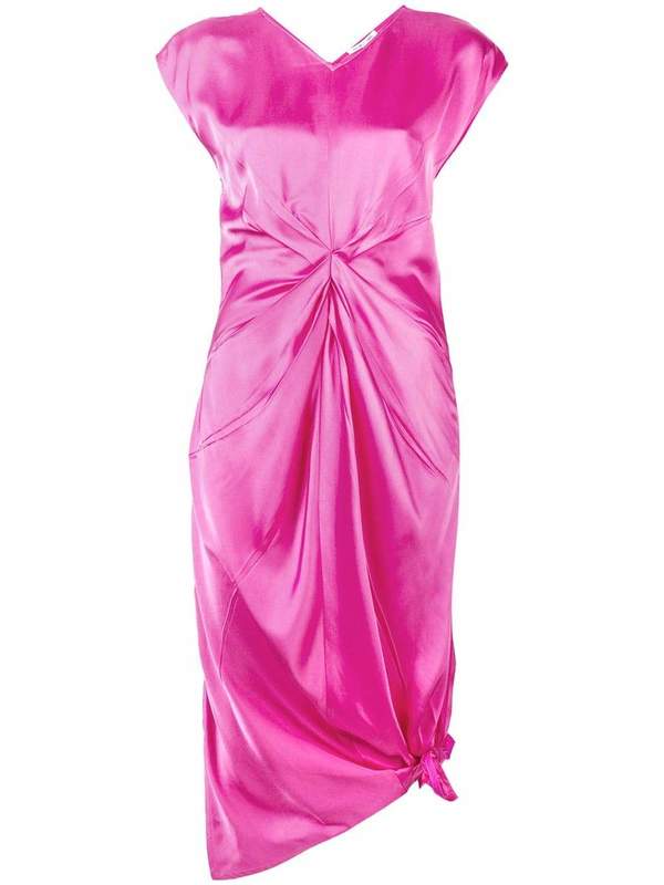Helmut Lang Knot Silk Dress - Pink Helmut Lang Knot Silk Dress - Pink