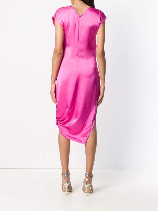 Helmut Lang Knot Silk Dress - Pink Helmut Lang Knot Silk Dress - Pink