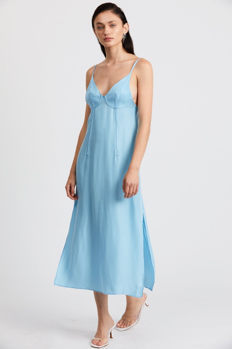 Third Form Corset Cami Slip Dress - Sea | Garmentory
