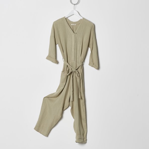 Black Crane Painters Jumpsuit - Cement Black Crane Painters Jumpsuit - Cement