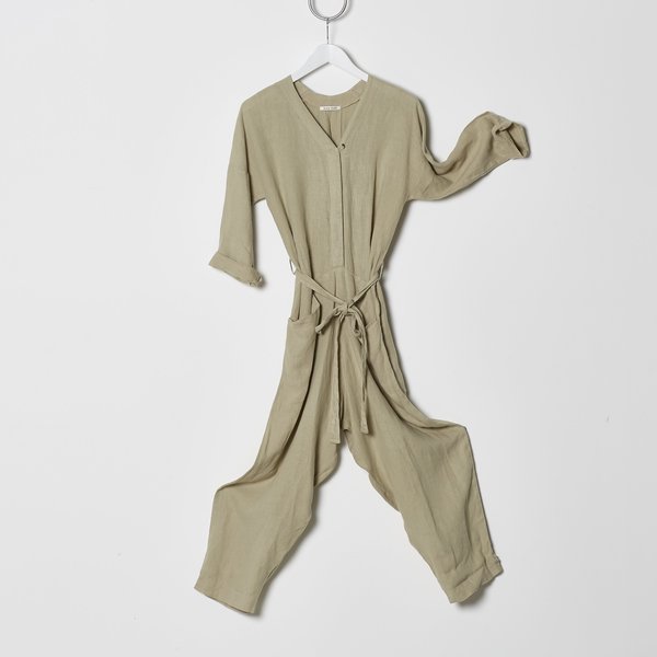 Black Crane Painters Jumpsuit - Cement Black Crane Painters Jumpsuit - Cement