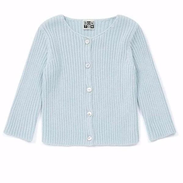 light blue baby cardigan