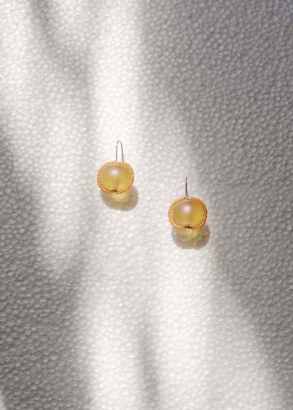 Zelda Murray Glass Earrings - Yellow/Orange Zelda Murray Glass Earrings - Yellow/Orange