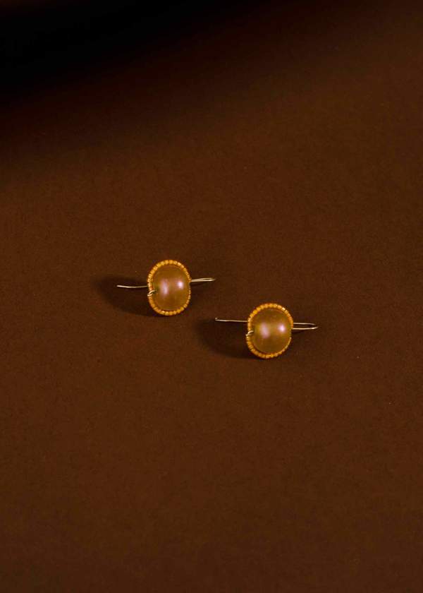 Zelda Murray Glass Earrings - Yellow/Orange Zelda Murray Glass Earrings - Yellow/Orange