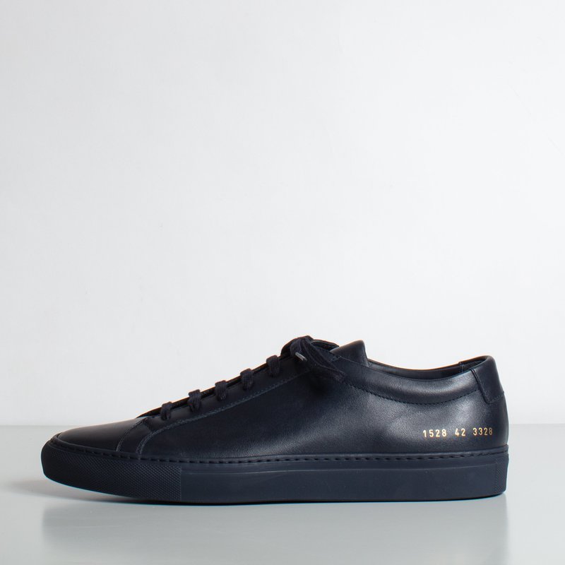 Common Projects Achilles Low Sneaker - Navy | Garmentory Common Projects Achilles Low Sneaker - Navy | Garmentory