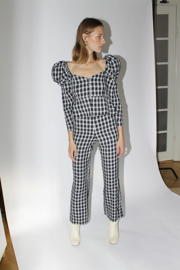Mr. Larkin Penelope Top - Navy Plaid Mr. Larkin Penelope Top - Navy Plaid