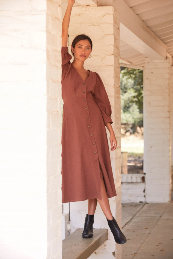 Rachel Pally Winter Linen Agnes Dress - Masala | Garmentory