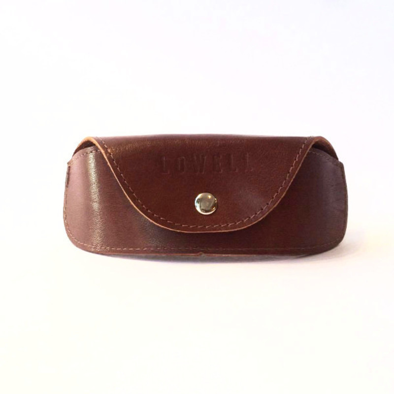 Lowell ÉTUI À LUNETTES CUIR COGNAC COGNAC LEATHER GLASSES CASE
