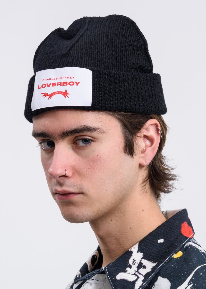 Charles Jeffrey Loverboy Tag Beanie - black | Garmentory