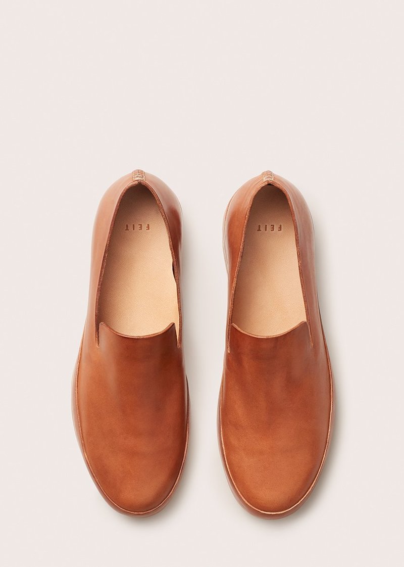 FEIT HAND SEWN SLIPPER RUBBER tan