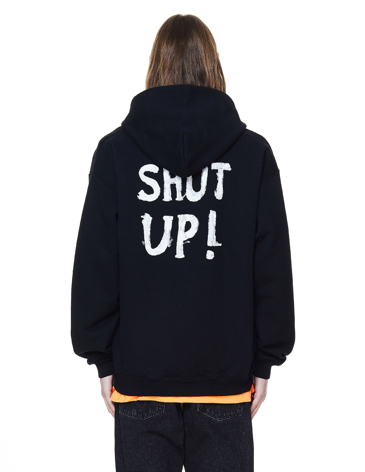 Vetements Zip-UP Shut Up Hoodie - Black | Garmentory