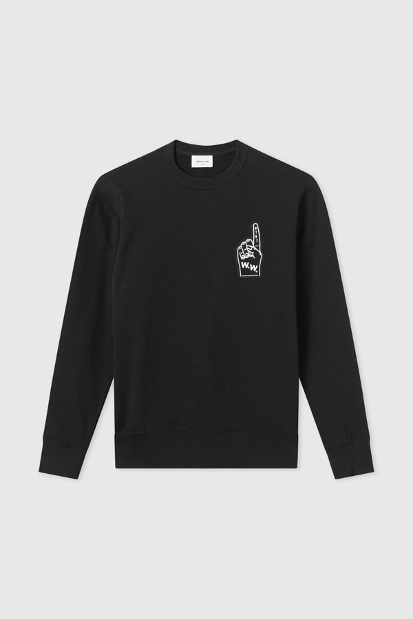 Wood Wood Hugh Sweatshirt - Black Wood Wood Hugh Sweatshirt - Black