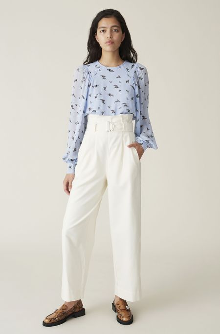 Ganni Chino Pants - Egret | Garmentory