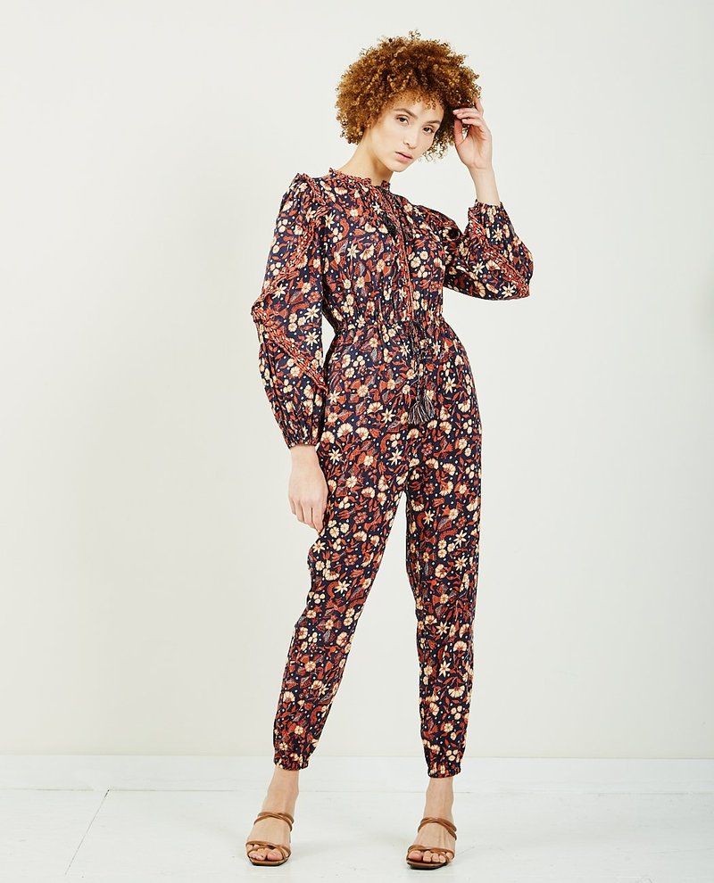 Ulla Johnson Delphine Jumpsuit Midnight Floral Garmentory
