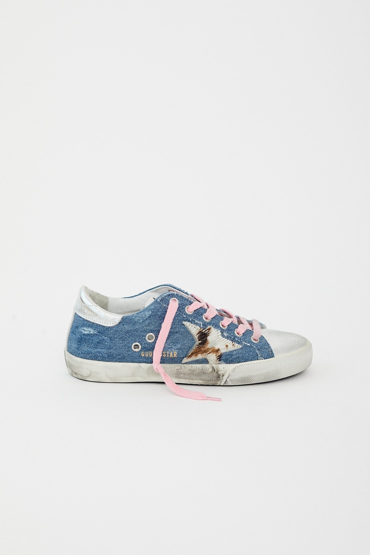 Golden Goose Sneakers Superstar - Light Blue Denim/Cow Star 