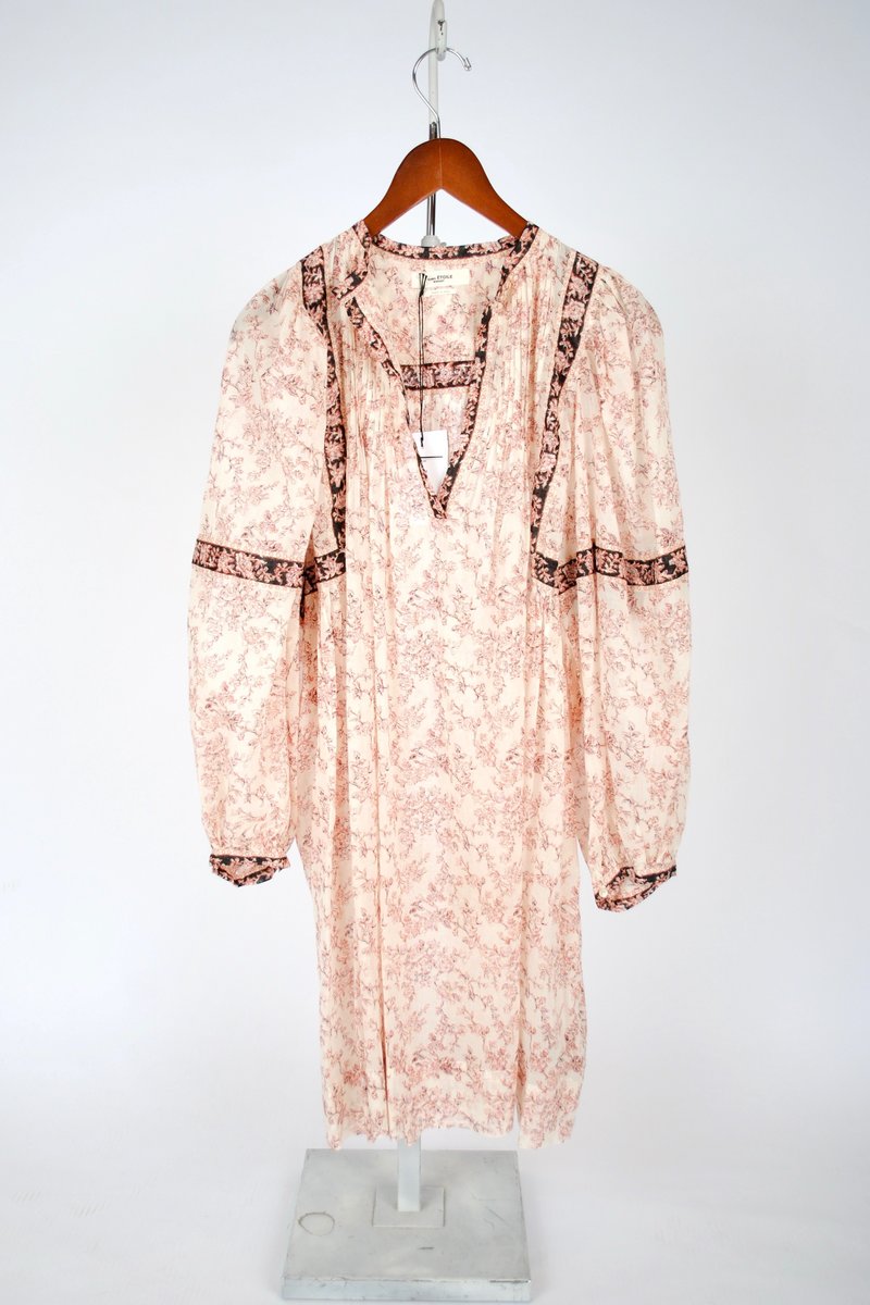 ワンピース MARANT ETOILE DRESSES ECRU Isabel Marant Etoile Ecru Embroidered Cotton Viola Dress