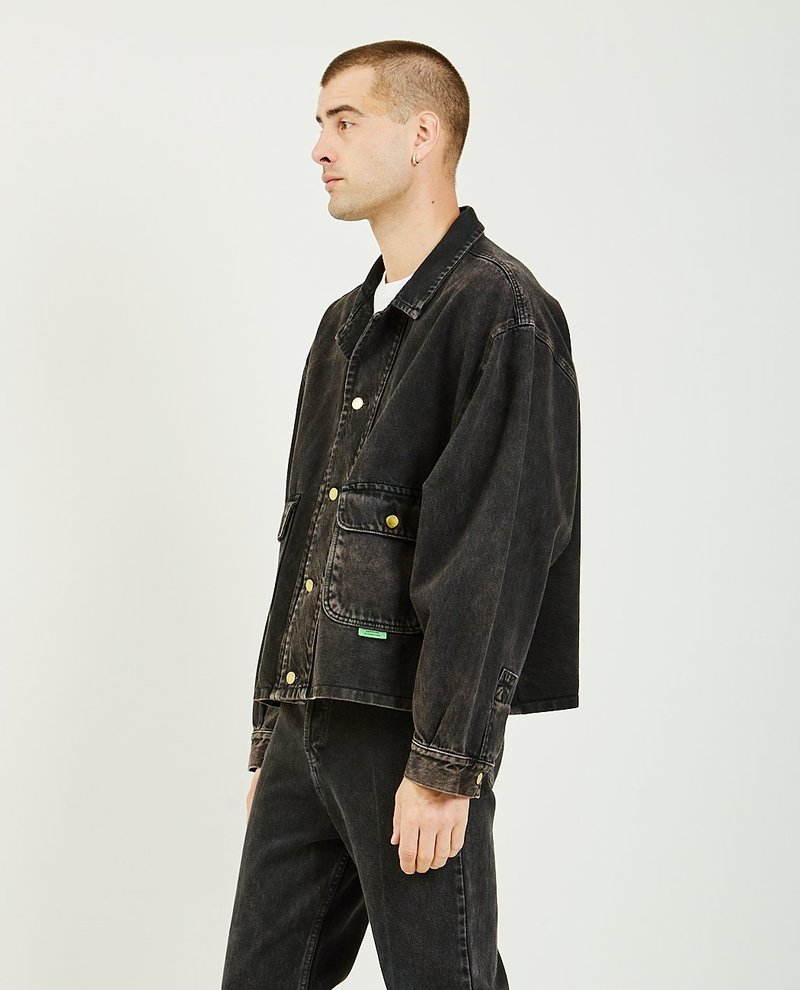 Willy Chavarria Silverlake Lapel Jacket - Washed Black | Garmentory