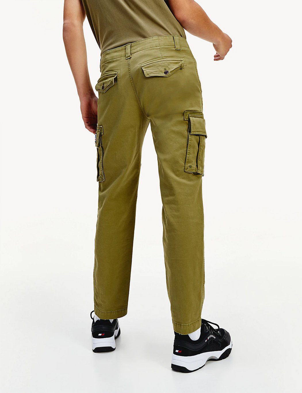 Tommy Jeans Straight Fit Cargo Pant (Stretch Cotton) Uniform Olive
