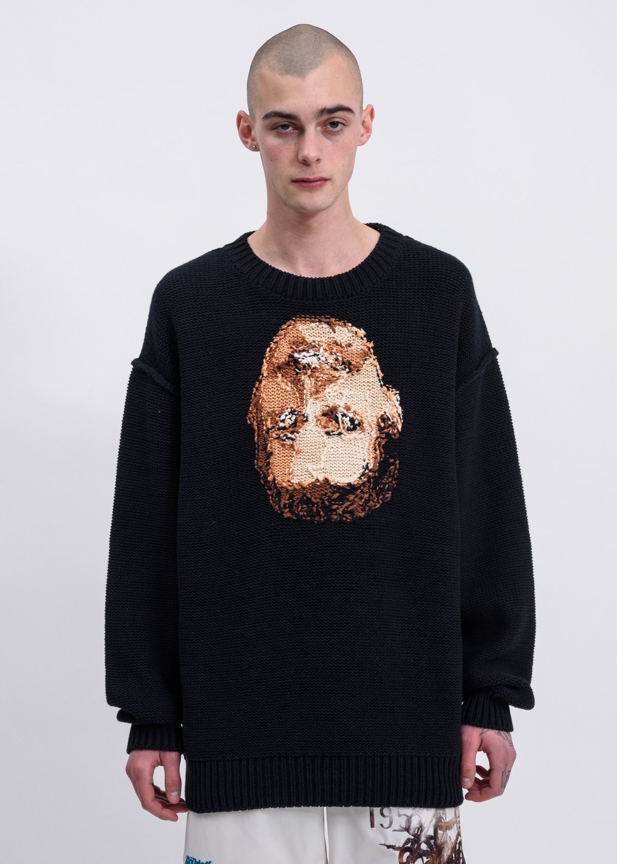 Doublet Acting Someone Pullover Sweater - Black | Garmentory