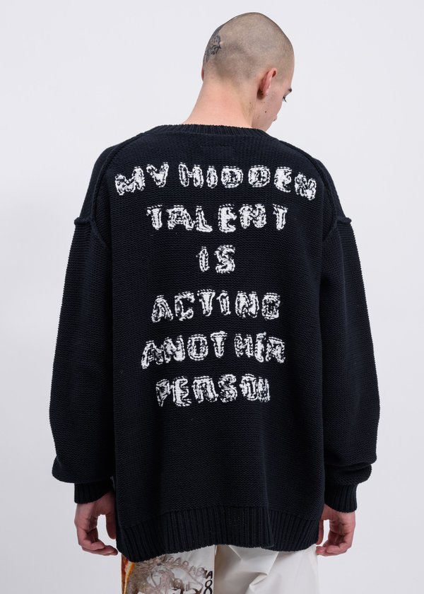 Doublet Acting Someone Pullover Sweater - Black | Garmentory