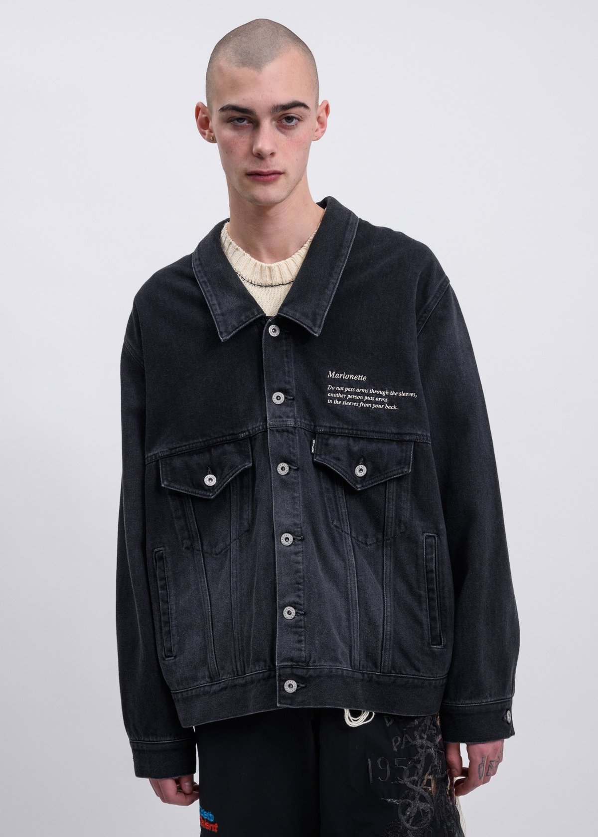 doublet doublet SILK DENIM BLOUSON BLACK S SILK DENIM BLOUSON