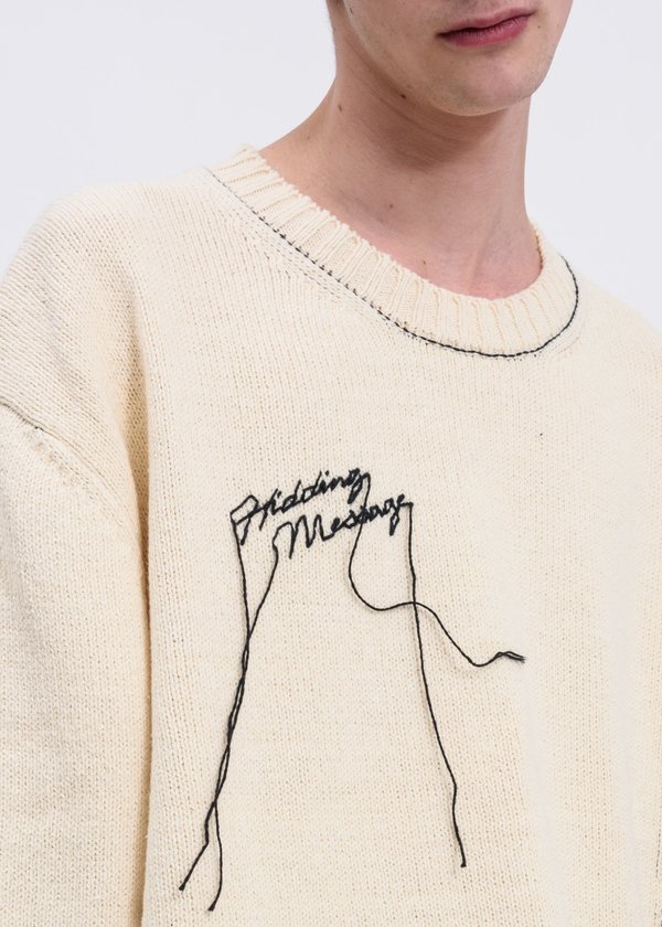 トップス doublet / 20SS HIDDEN MESSAGE KNITWEAR Doublet Hidden Message Pullover Sweater | Garmentory