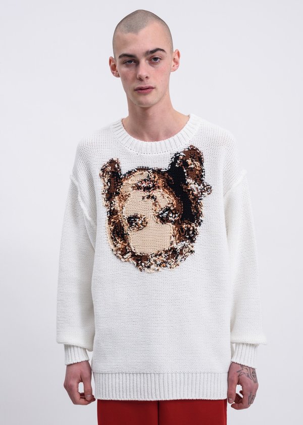 Doublet Acting Someone Pullover Sweater - White | Garmentory