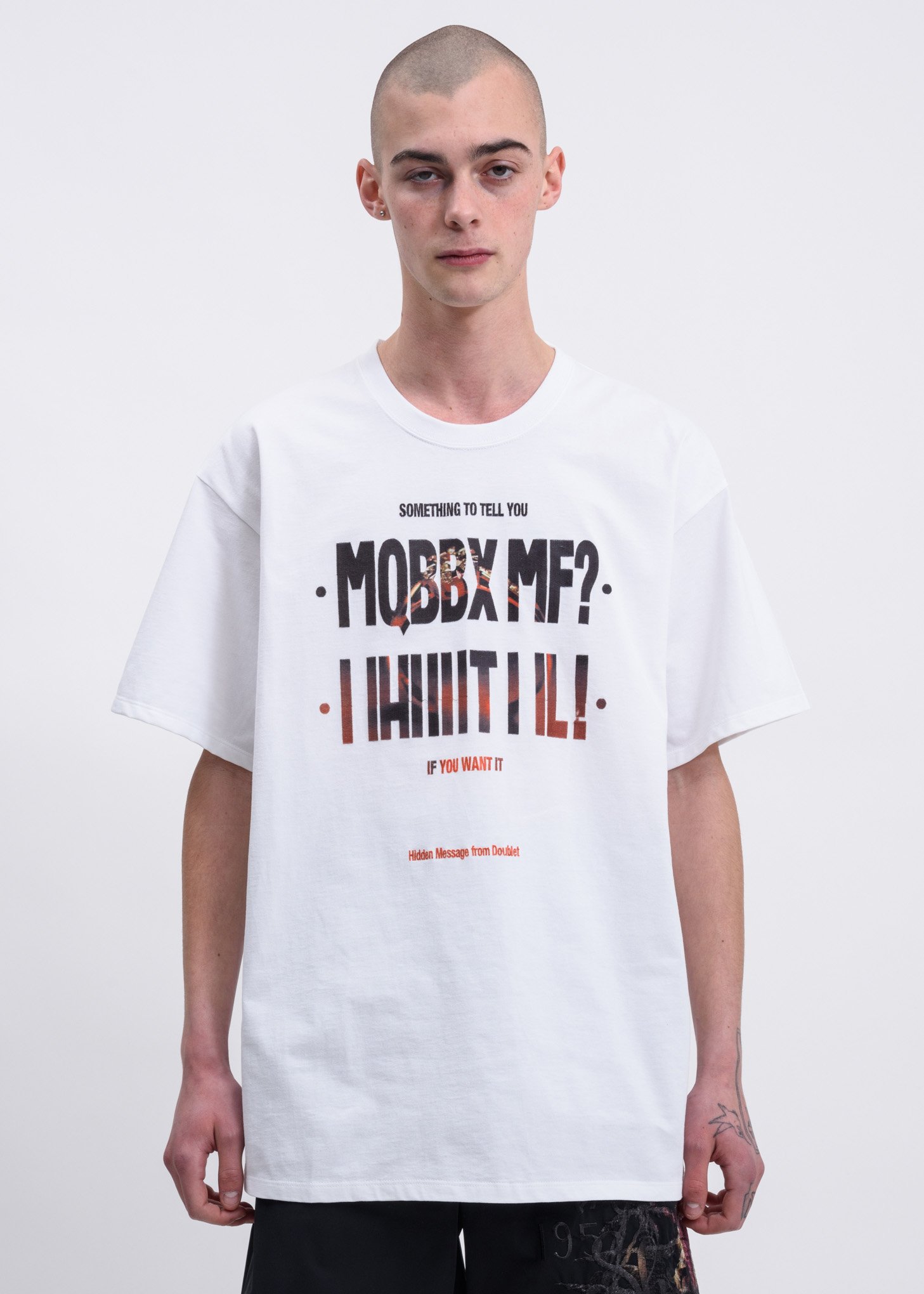 Doublet Hidden Message Embroidery T-Shirt - White | Garmentory