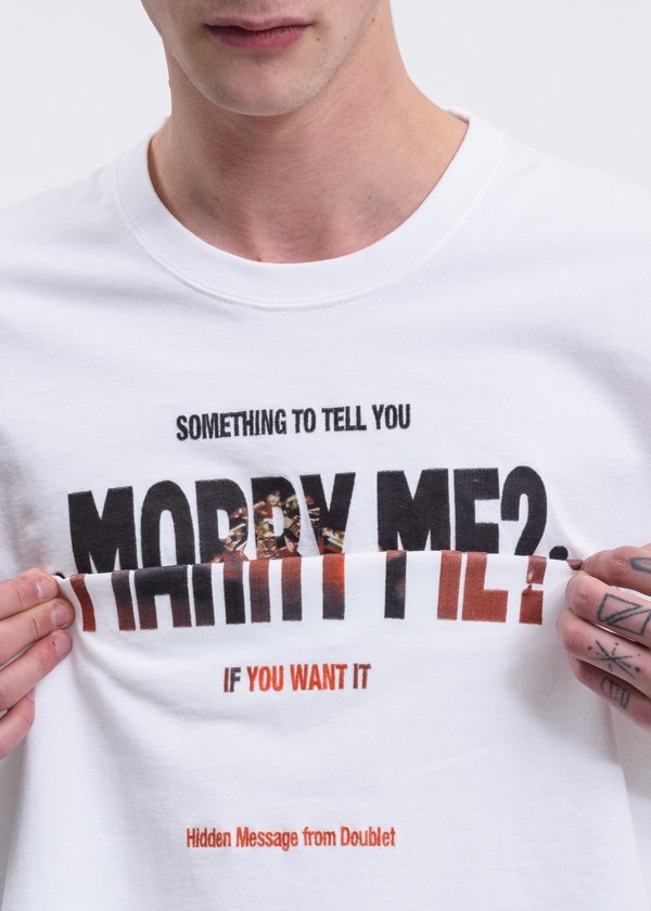 Doublet Hidden Message Embroidery T-Shirt - White | Garmentory