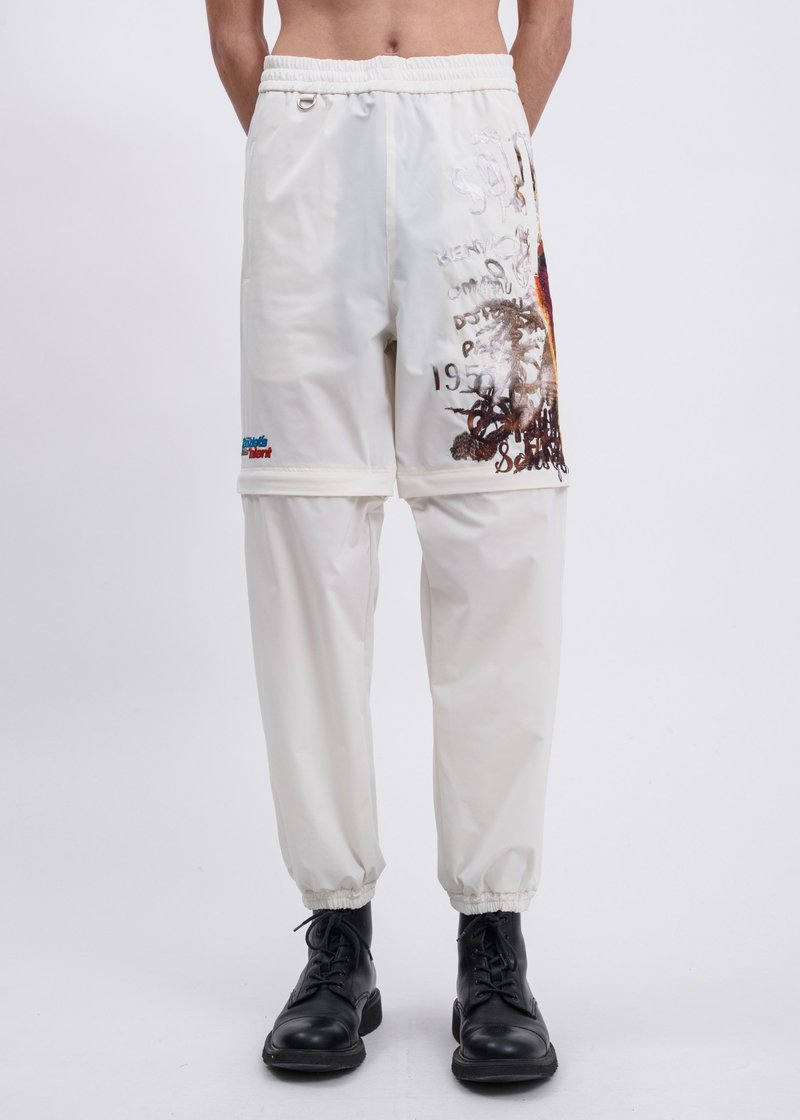Doublet Printed Chaos Embroidery Two Way Pants - White | Garmentory