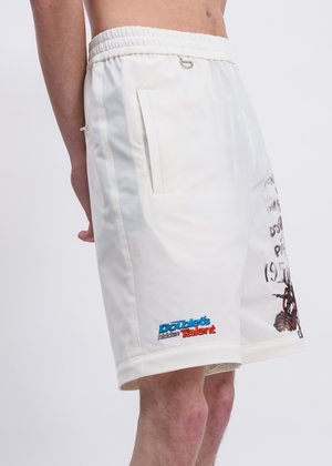 【中古】doublet CHAOS EMBROIDERY SHORTS M Doublet Printed Chaos Embroidery Two Way Pants - White | Garmentory