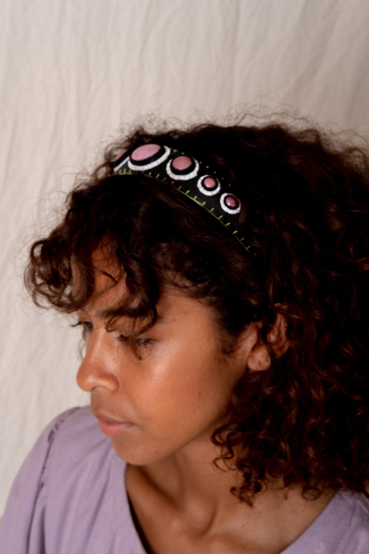 Robin Mollicone Black Rhodonite Headband | Garmentory