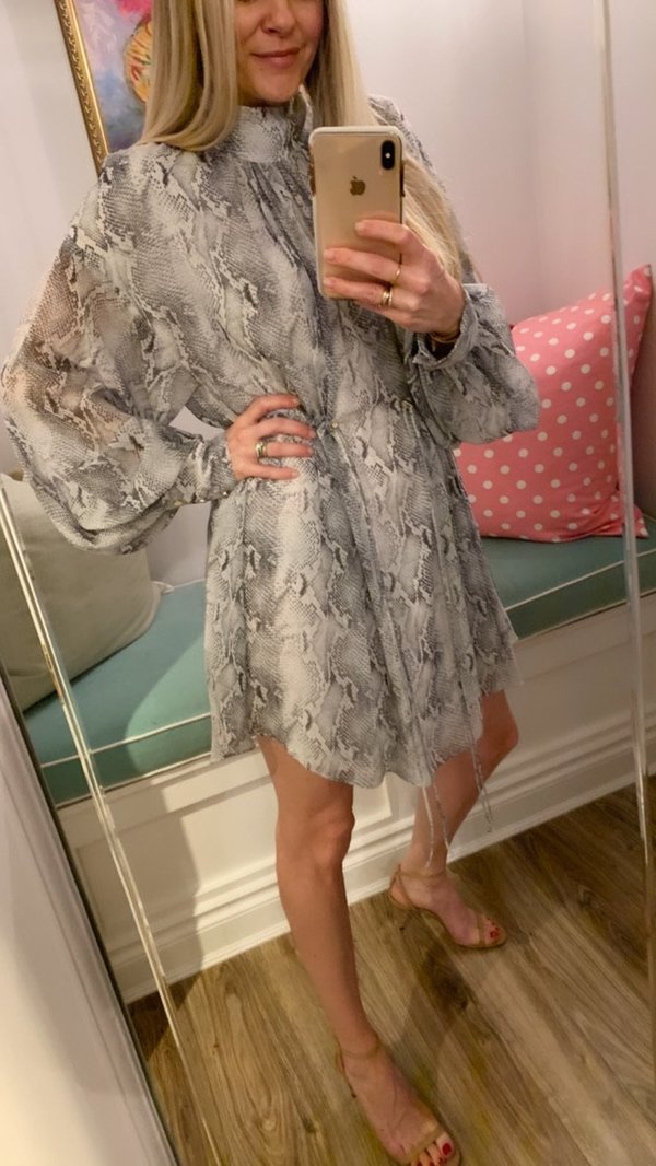 Camilla and Marc Riley Dress - Ivory/Dark Sage