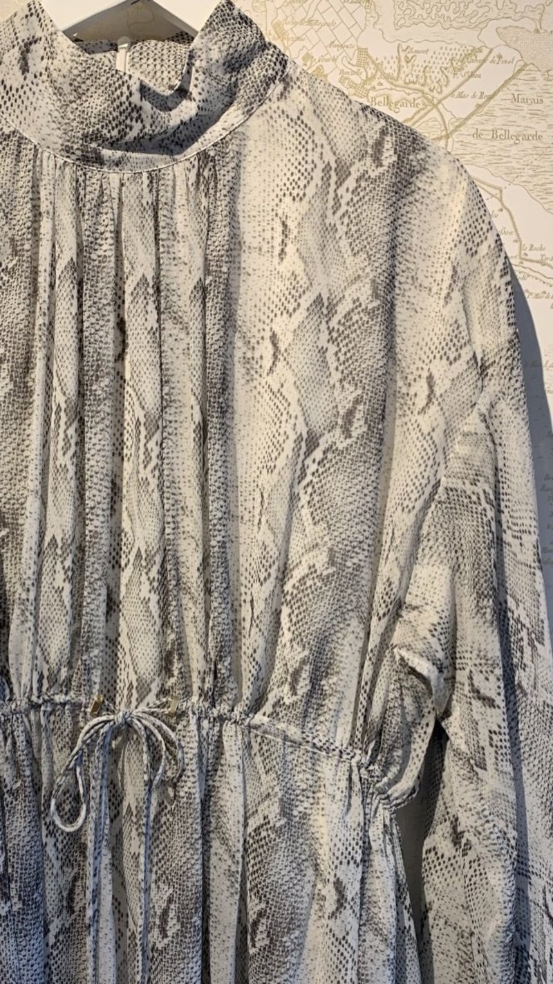 Camilla and Marc Riley Dress - Ivory/Dark Sage