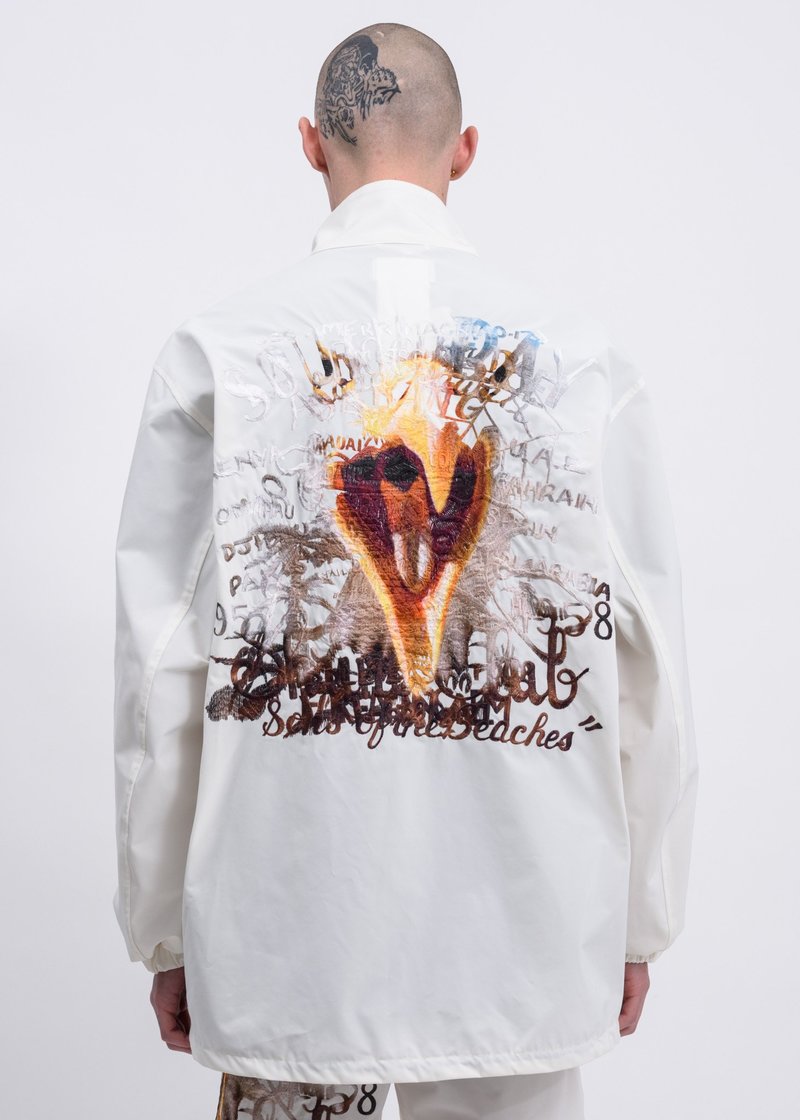 Doublet Printed Chaos Embroidery Track Jacket - White | Garmentory