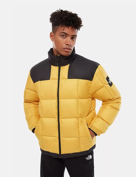 north face black and yellow