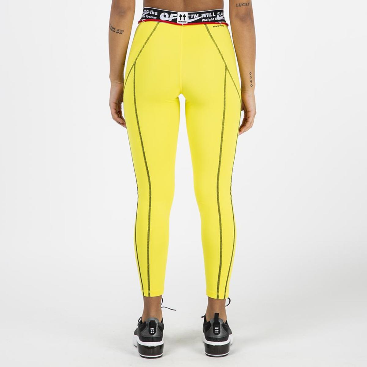 off white x nike yellow leggings